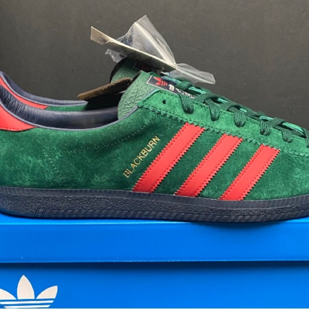 Gary Aspden adidas Originals Blackburn SPZL “Collegiate Green/Scarlet” RARE SIZE - Picture 2 of 10